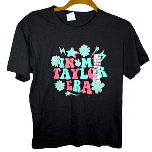 “In My Taylor Era” Black Graphic T-Shirt